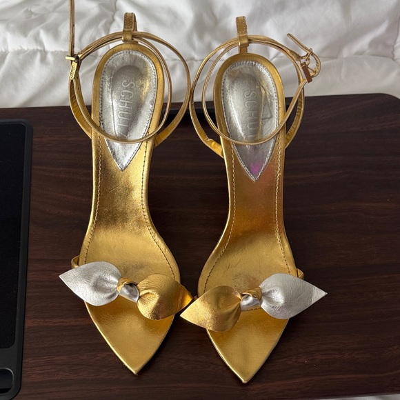 Schultz Elora - Gold Strappy Heels - Picture 1 of 6